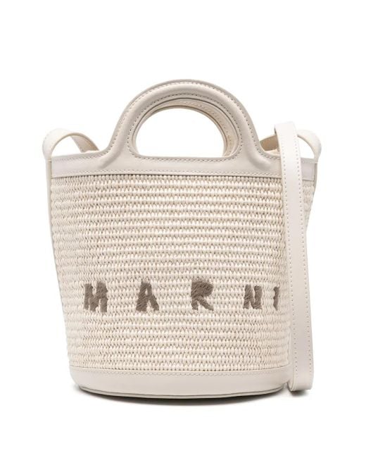 Marni White Small Tropicalia Bucket Bag