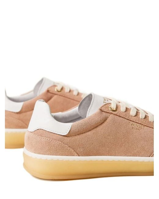 Twinset Pink Suede Sneakers