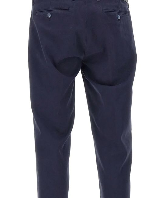 Re-hash Blue Welt-Pockets Buttoned Trousers for men