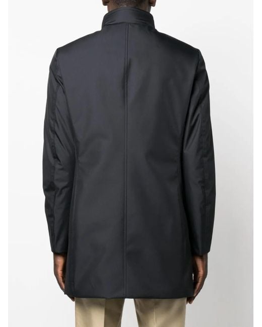 Moorer Blue Long-Sleeve Feather-Down Coat for men
