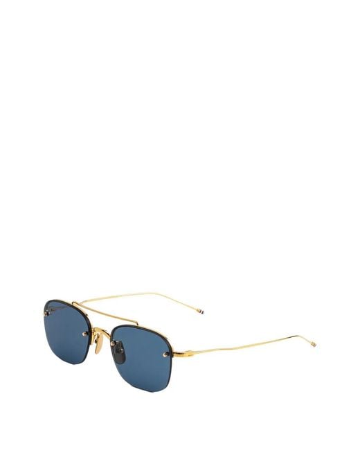 Thom Browne Blue Square-Frame Sunglasses