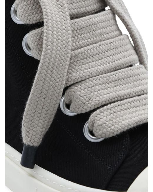 Rick Owens Black Jumbolace High-Top Sneakers for men