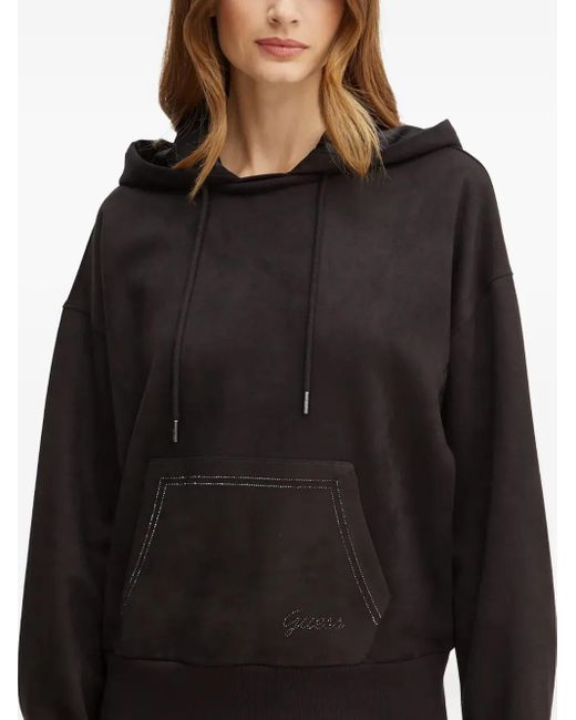 Guess Black Pocket Logo Hoodie
