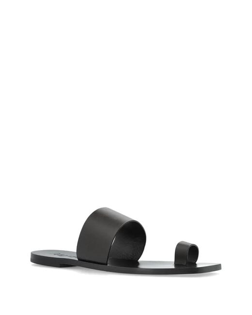 Aeyde White Sibel Toe-Strap Sandals