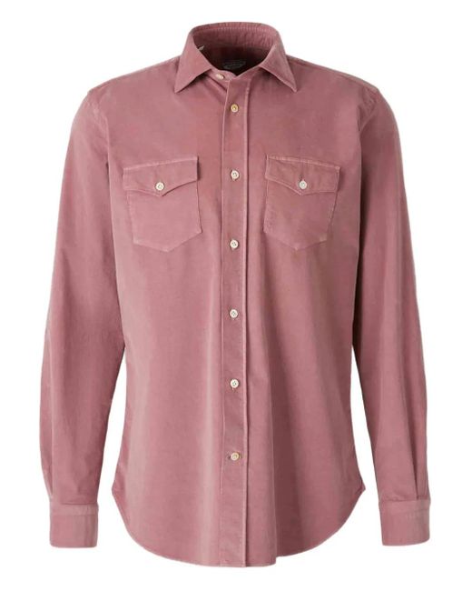 Vincenzo Di Ruggiero Pink Buttoned Shirt for men