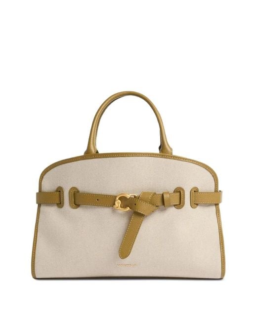 Coccinelle Natural Medium Sabine Buckle-Detail Tote Bag