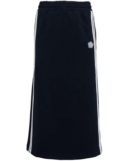 Chocoolate Rok Met Bloemapplicatie in het Blue
