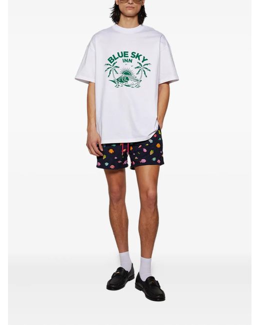 Vilebrequin Blue Mistral Fish-Motif Swim Shorts for men