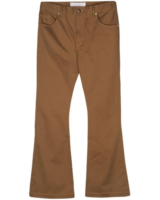 Societe Anonyme Brown Le Flaire Logo-patch Trousers