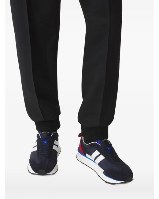 Lanvin Blue Bumpr Mesh Sneakers