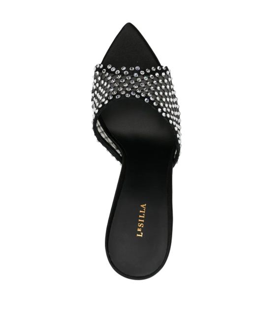 Le Silla White 100Mm Gilda Crystal-Embellished Sandals