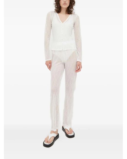 Résumé White Patterned Trousers