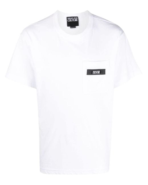 Versace T-Shirt mit Logo-Patch in White für Herren