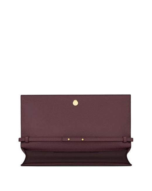 Saint Laurent Purple Kate Chain-Clutch Bag