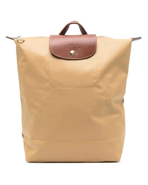Mochila Le Pliage mediana Longchamp de color Natural