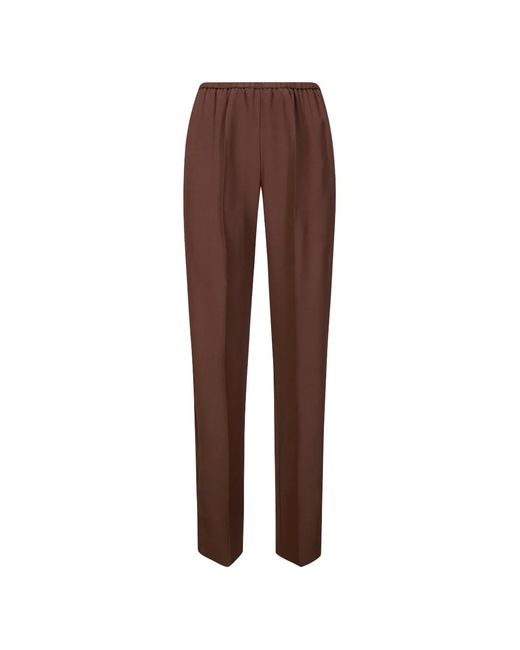 Forte_forte Brown Elasticated Trousers