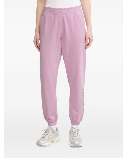 DKNY Pink Pantalon De Jogging À Détail De Logo