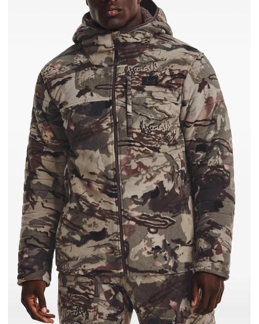 Under Armour Gray Camouflage-Pattern Rut Jacket for men