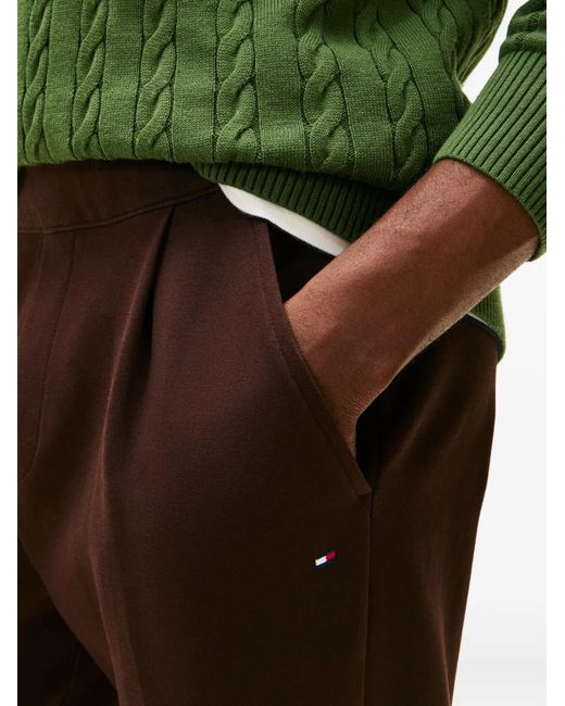 Tommy Hilfiger Brown Logo-Detail Trousers for men