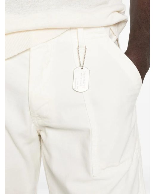 chesapeake's White Belt-Loops Shorts for men