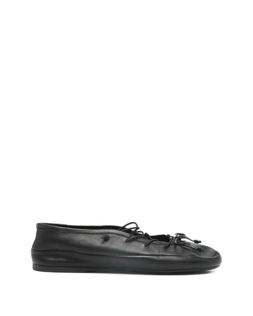 Miu Miu White Tie Ballet Flats