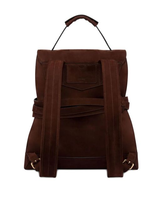 Moschino Brown Large Tie Me Backpack