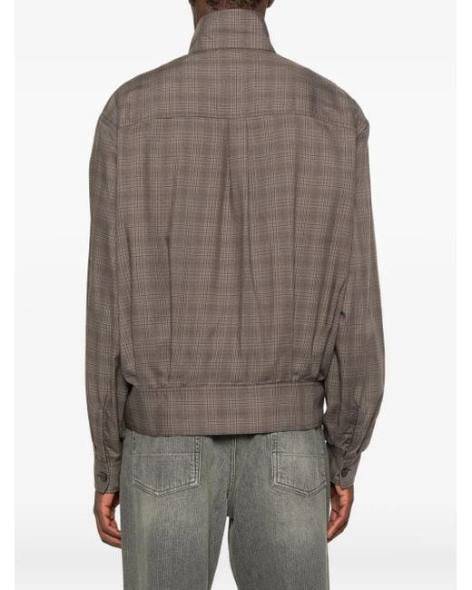 Our Legacy Brown Mock Plaid-Pattern Jacket for men