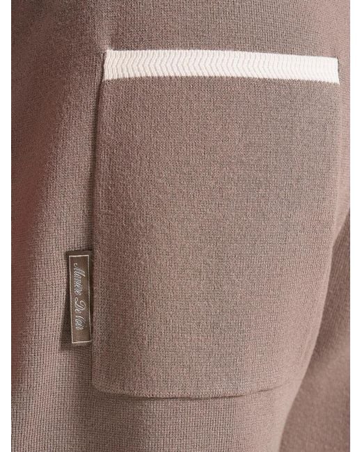Manière De Voir Natural Regis Contrast-Detail Knit Shorts for men