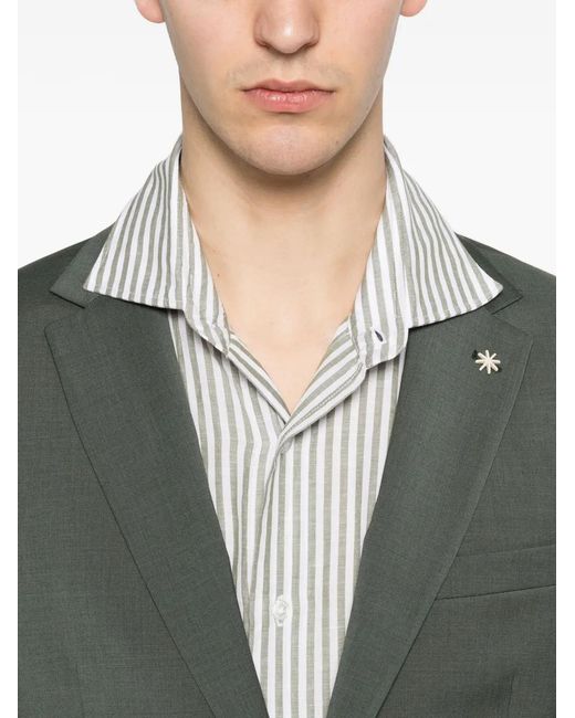 Manuel Ritz Green Buttoned Suit for men