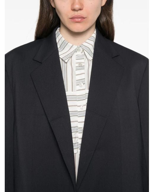 N°21 Blue Notch-Lapels Panelled Jacket