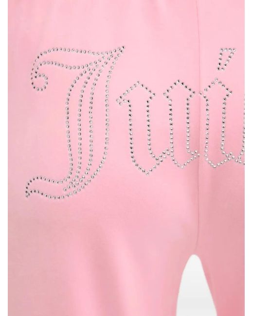 Juicy Couture Pink Drawstring Embellished Track Pants