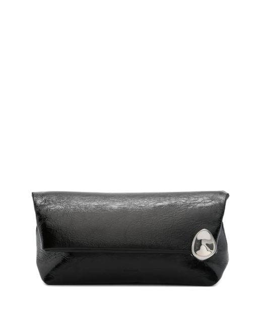 Jil Sander Jewel Clutch Met Rits in het Gray