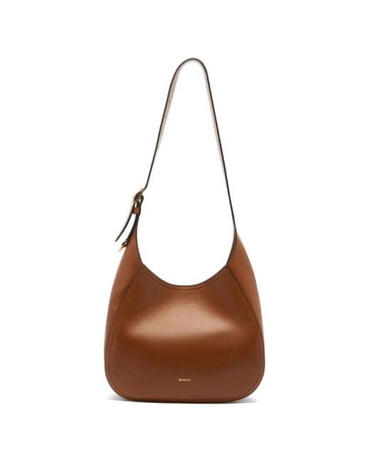 Bally Brown Althea Leather Shoulder Bag