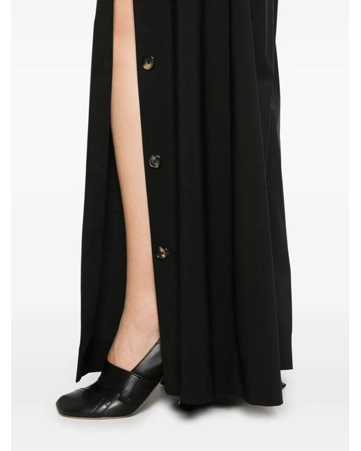 A.W.A.K.E. MODE Black Belted Side-Split Trousers