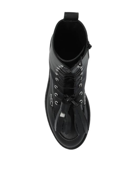 J.W. Anderson Black Tassel-Detail Lace-Up Boots