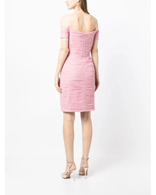 Anouki Off-Shoulder Midi-Jurk in het Pink