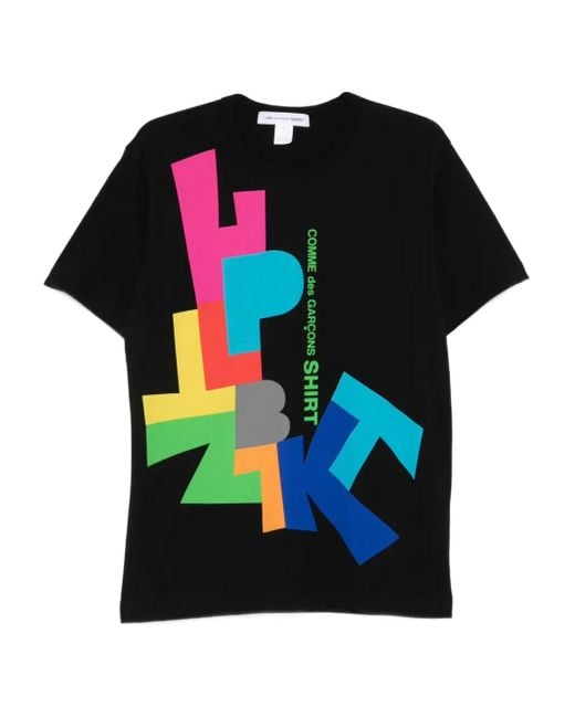 メンズ Comme des Garçons グラフィック Tシャツ Black