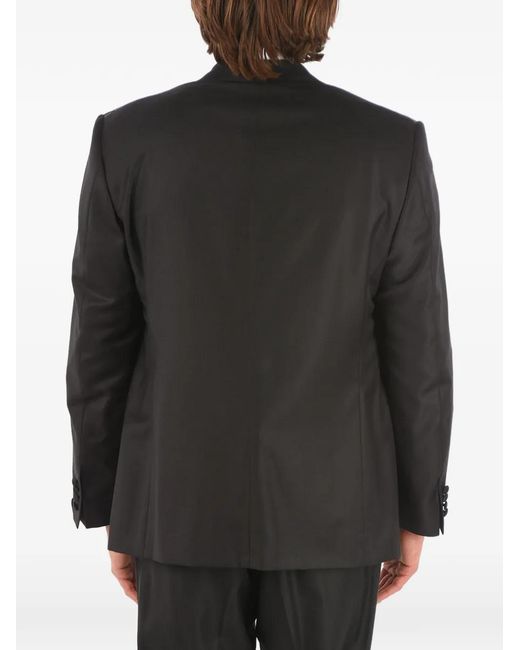 Corneliani Black Single-Breasted Wool Suit for men