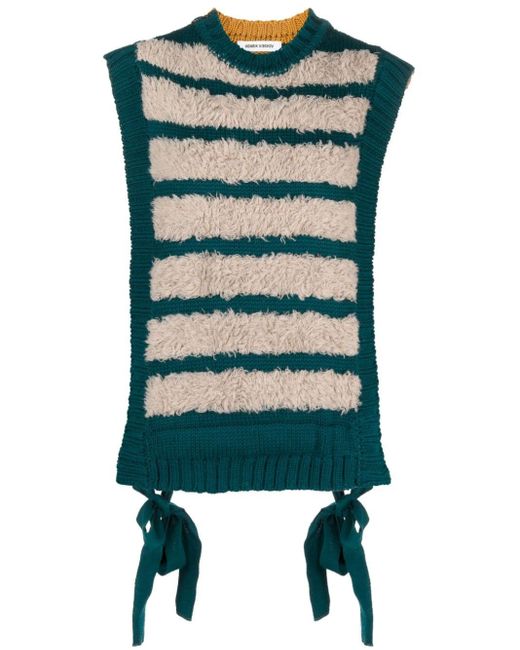 Henrik Vibskov Colour-block Crochet-knit Vest in Green | Lyst