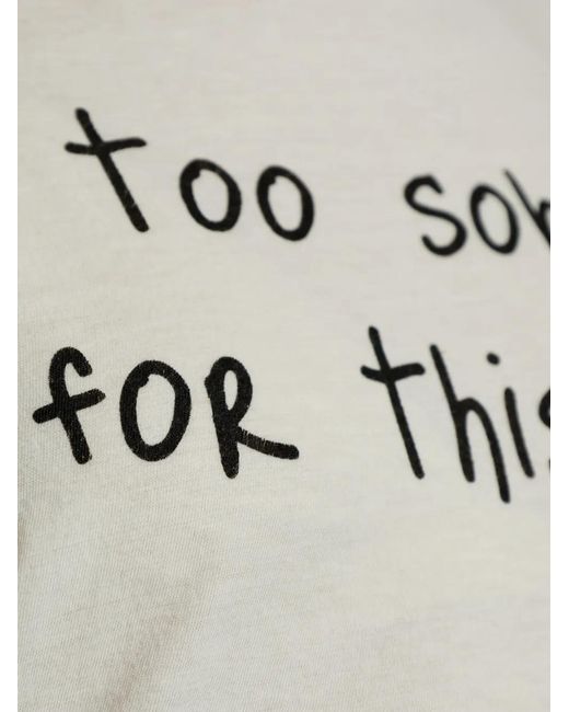 R13 Gray Text-Print T-Shirt