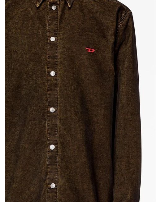 DIESEL Brown D-Simply-Over Corduroy Shirt for men