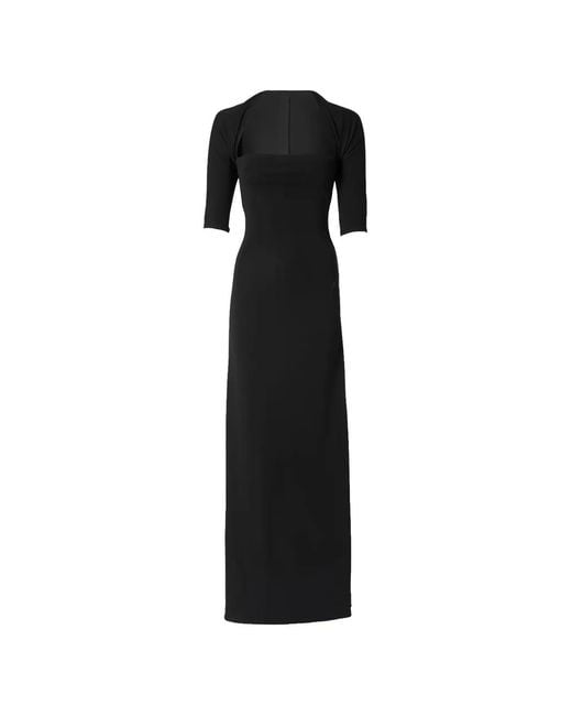 Jacquemus Black Robe The Bolero À Coupe Longue