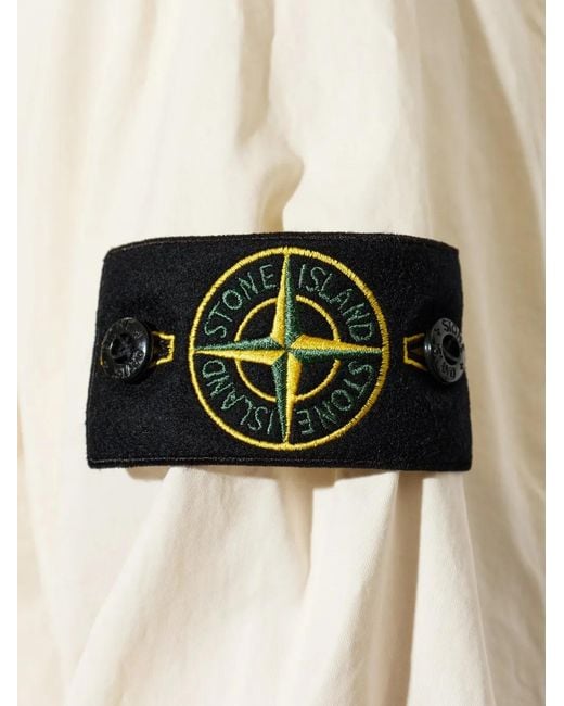 Stone Island White Logo-Patch Jacket for men