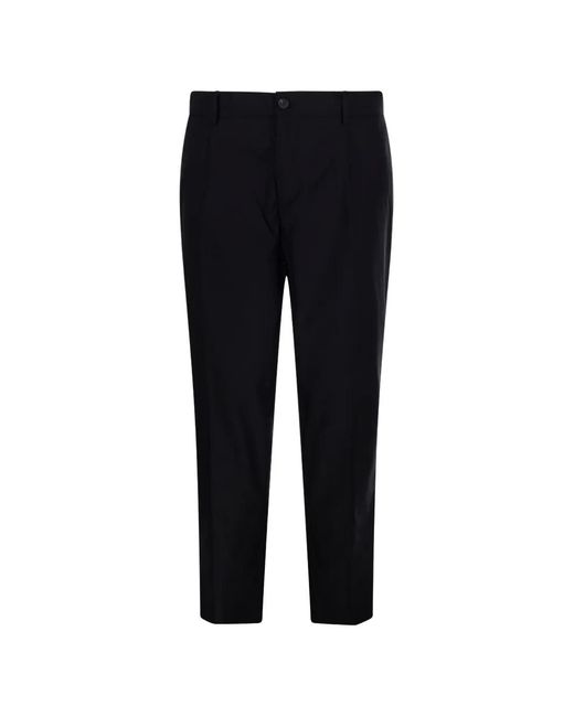 Entre Amis Black Button Trousers for men