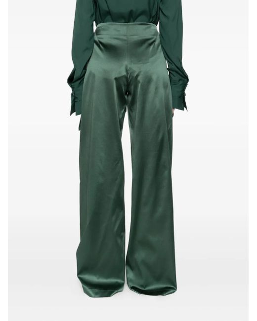 Pantalon En Soie À Lien De Resserrage Ermanno Scervino en coloris Green
