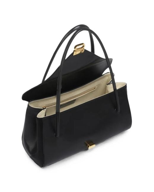 Marni Black Leather E/W Shoulder Bag