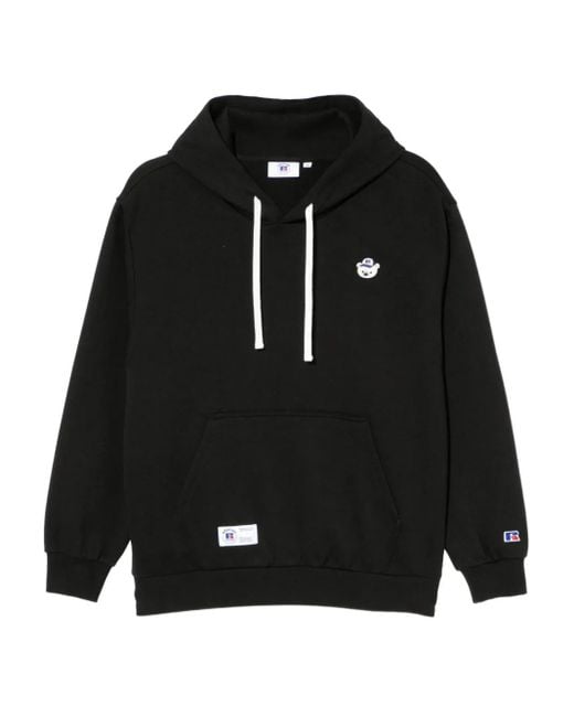 Chocoolate Black X Russell Athletic Bear-Embroidered Hoodie for men