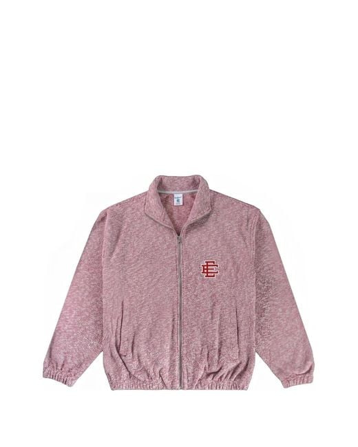 Eric Emanuel Purple Bouclé Logo-Embroidered Sweatshirt for men