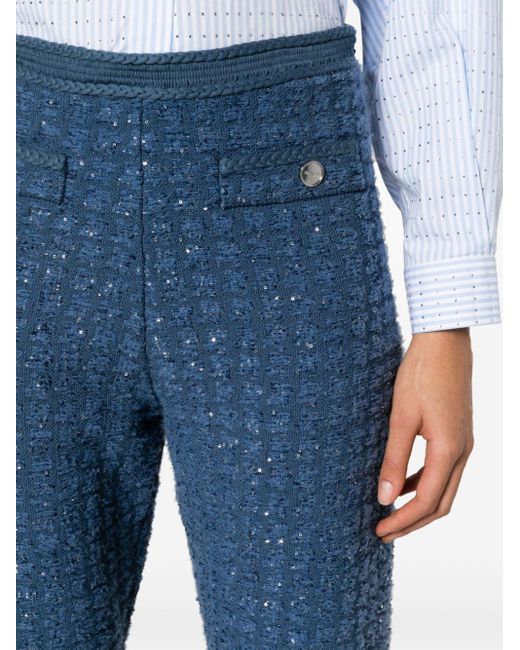 Pantaloni dritti con paillettes di Sandro in Blue