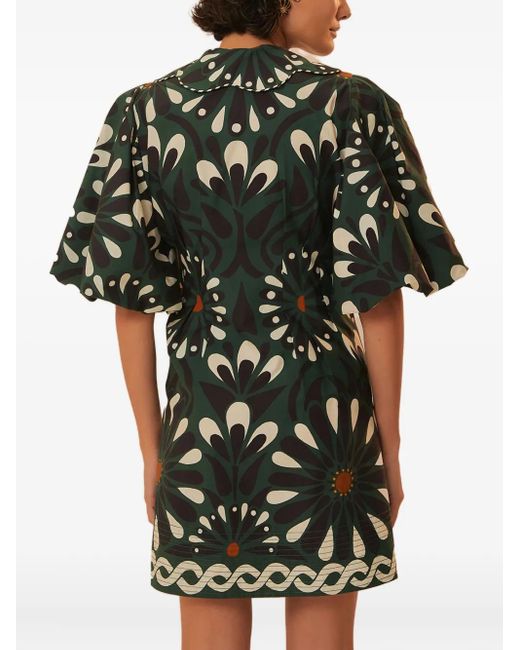 FARM Rio Ainika Flowers Peter Pan-Collar Puff-Sleeve Mini Dress in Black | Lyst FARM Rio Ainika Flowers Peter Pan-Collar Puff-Sleeve Mini Dress in Black | Lyst